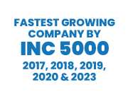 fastest growing company by INC 5000 by 2017 2018 2019 2020 and 2023